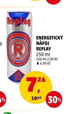 ENERGETICKÝ NÁPOJ REPLAY 250 ml