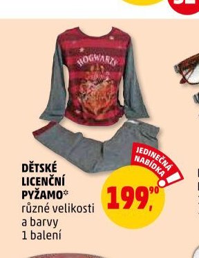 DĚTSKÉ LICENČNÍ PYŽAMO