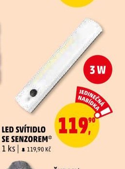 LED SVÍTIDLO SE SENZOREM