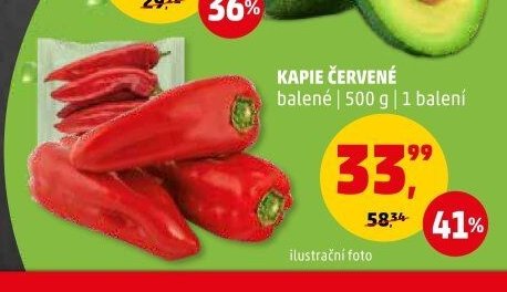 KAPIE ČERVENÉ balené 500 g
