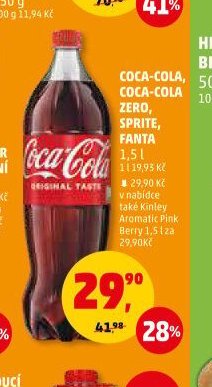Coca-Cola, Coca-Cola Zero, Sprite, Fanta 1,5 l