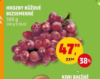 Hrozny růžové bezsemenné 500 g
