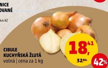 Cibule kuchyňská žlutá