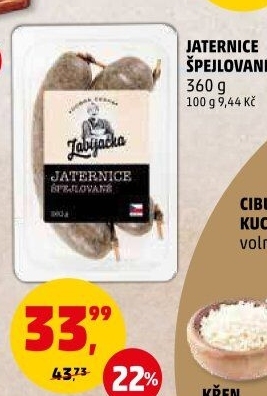 Jitrnice Dobrá česká Zabijačka