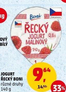 Ochucený jogurt řeckého typu Boni