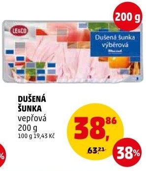 Šunka vepřová dušená LE&