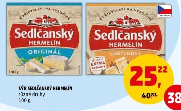 Sýr Hermelín Sedlčanský