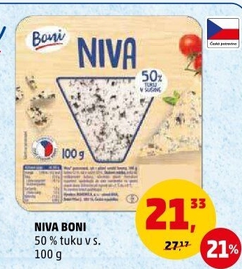 Sýr Niva 50% Boni