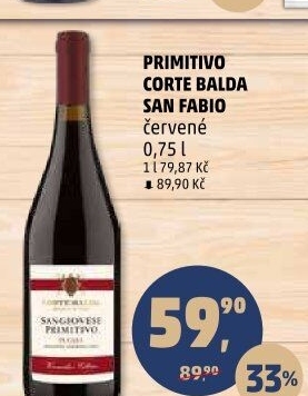 Víno Primitivo Corte Balda