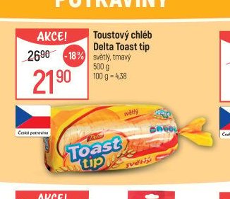 Toastový chléb Delta Toast tip