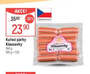 Kuřecí párky Klausovky