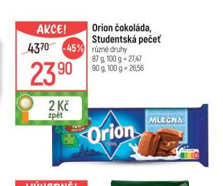 Orion čokoláda, Studentská pečeť