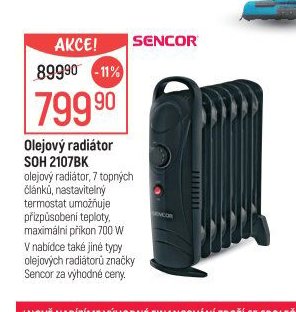 Olejový radiátor SOH 2107BK