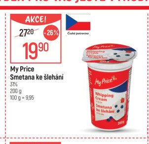 My Price Smetana ke šlehání