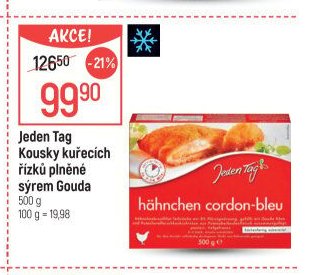 Jeden Tag Kousky kuřecích řízků plněné sýrem Gouda
