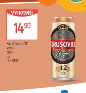 Krušovice 12 ležák plech