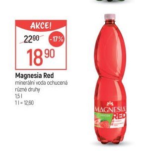 Magnesia Red minerální voda ochucená různé druhy