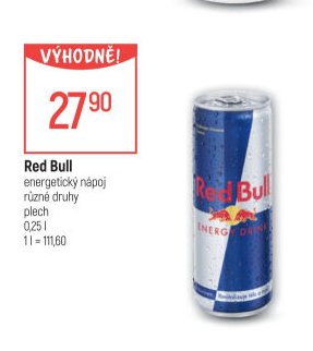 Red Bull energetický nápoj různé druhy plech