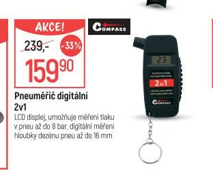 Pneuměřič digitální 2v1