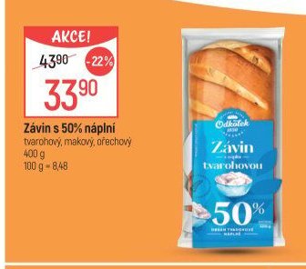Závin s 50% náplní