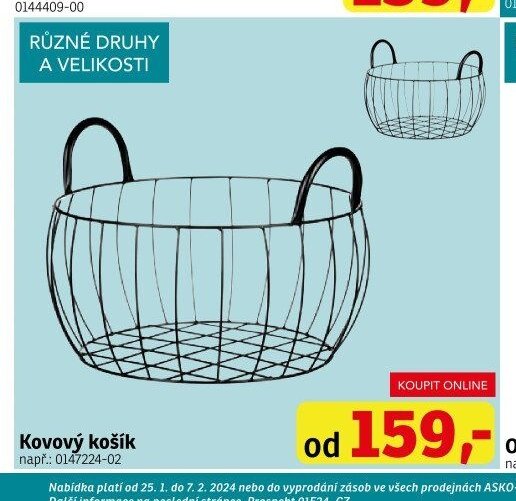 Kovový košík - ASKO akcniletaky.com