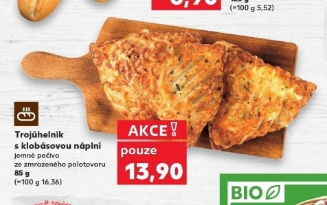 Trojúhelník s klobásovou náplní