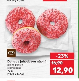 Donut s jahodovou náplní