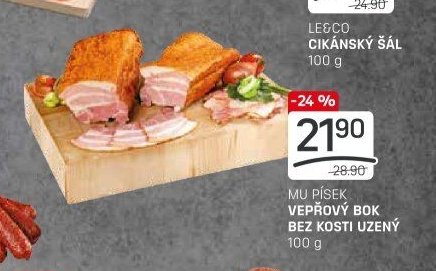 MU PÍSEK VEPŘOVÝ BOK BEZ KOSTI UZENÝ