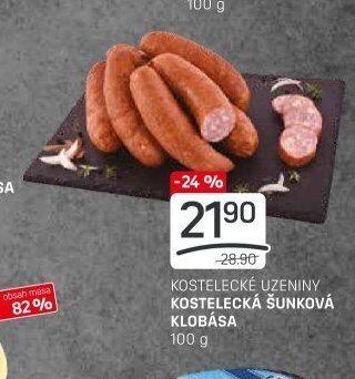 KOSTELECKÉ UZENINY KOSTELECKÁ ŠUNKOVÁ KLOBÁSA