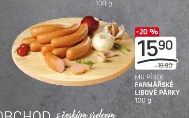 MU PÍSEK FARMÁŘSKÉ LIBOVÉ PÁRKY