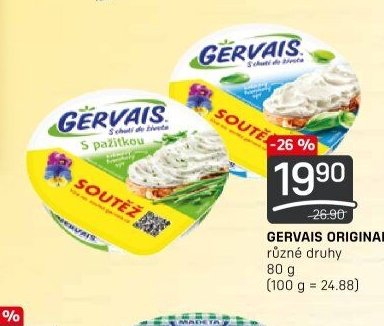 GERVAIS ORIGINAL různé druhy 80 g