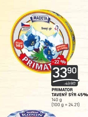 PRIMATOR TAVENÝ SÝR 45% 140 g