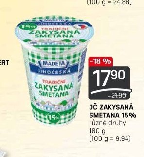 JČ ZAKYSANÁ SMETANA 15% různé druhy 180 g