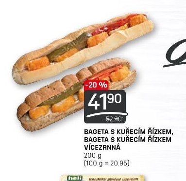 BAGETA S KUŘECÍM ŘÍZKEM, BAGETA S KUŘECÍM ŘÍZKEM VÍCEZRNNÁ