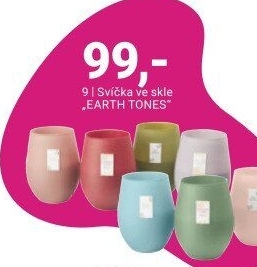 SVÍČKA VE SKLE „EARTH TONES“