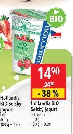 Hollandia BIO Selský jogurt ochucený