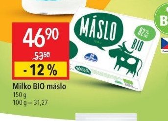 Milko BIO máslo