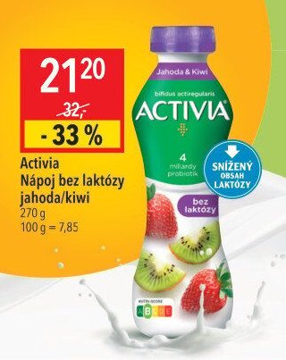 Activia Nápoj bez laktózy jahoda/kiwi 270 g