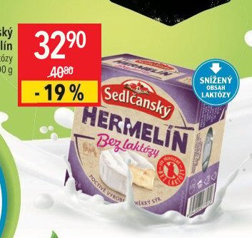 Sedlčanský Hermelín bez laktózy 100 g