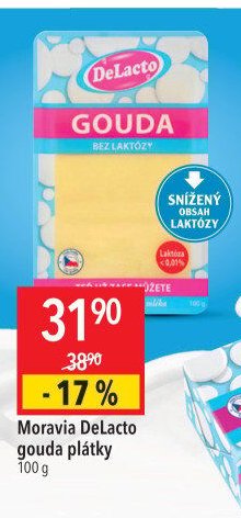Moravia DeLacto gouda plátky 100 g