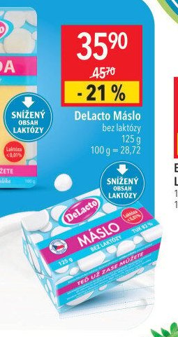DeLacto Máslo bez laktózy 125 g