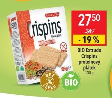 BIO Extrudo Crispins proteinový plátek 100 g