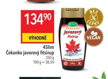 4Slim Čekanko javorový fitsirup 350 g