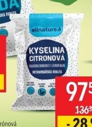 Allnature Kyselina citronová 1000g