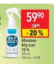 Allnature Bílý ocet 10% 500ml