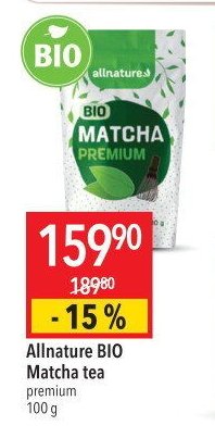 Allnature BIO Matcha tea premium 100 g