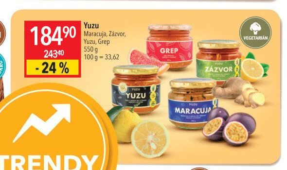 Yuzu Maracuja, Zázvor, Yuzu, Grep