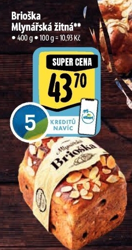 Brioška Mlynářská žitná Albert