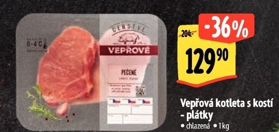 Kotleta vepřová s kostí Albert