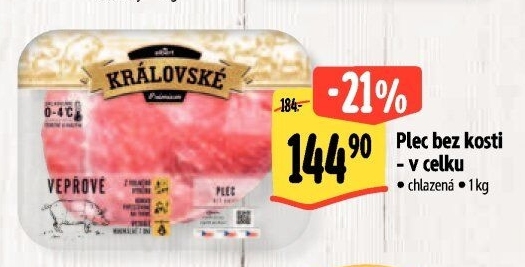 Královská vepřová plec bez kosti Premium Albert